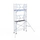 Alumīnija tornis 75х250 cm 6,2m darba augstums* salokāmas margas no 1 puses