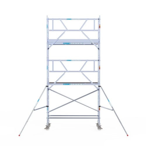 Alumīnija tornis 75х250 cm 6,2m darba augstums* salokāmas margas no 1 puses Alumīnija tornis 75х250 cm 6,2m darba augstums* salokāmas margas no 1 puses