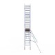 Alumīnija tornis 75х250 cm 6,2m darba augstums* salokāmas margas no 1 puses