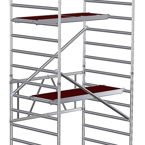 Kokkupandav Alumiiniumtorn 135х190 4,8 m töökõrgus* Kokkupandav Alumiiniumtorn 135х190 4,8 m töökõrgus*