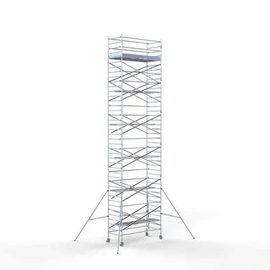 Alumīnija tornis 135х305 cm 13,2m darba augstums ar oglekļa platformu Alumīnija tornis 135х305 cm 13,2m darba augstums ar oglekļa platformu