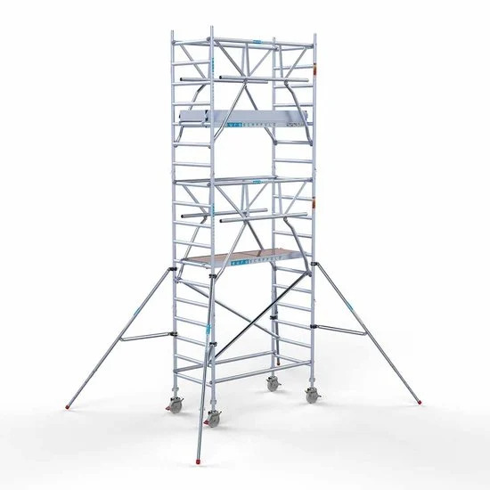 Alumīnija tornis 90х190 cm 6,2m darba augstums* salokāmas margas no 2 pusēm Alumīnija tornis 90х190 cm 6,2m darba augstums* salokāmas margas no 2 pusēm
