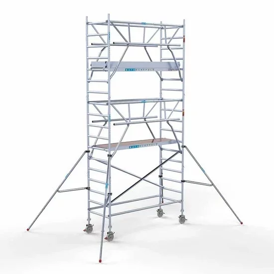 Alumīnija tornis 90х250 cm 6,2m darba augstums* salokāmas margas no 2 pusēm Alumīnija tornis 90х250 cm 6,2m darba augstums* salokāmas margas no 2 pusēm