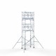 Alumīnija tornis 90х190 cm 7,2m darba augstums* salokāmas margas no 2 pusēm Alumīnija tornis 90х190 cm 7,2m darba augstums* salokāmas margas no 2 pusēm