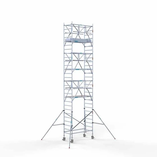 Alumīnija tornis 90х190 cm 9,2m darba augstums* salokāmas margas no 2 pusēm Alumīnija tornis 90х190 cm 9,2m darba augstums* salokāmas margas no 2 pusēm