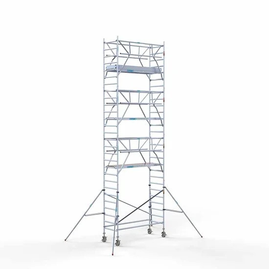 Alumīnija tornis 90х250 cm 9,2m darba augstums* salokāmas margas no 2 pusēm Alumīnija tornis 90х250 cm 9,2m darba augstums* salokāmas margas no 2 pusēm