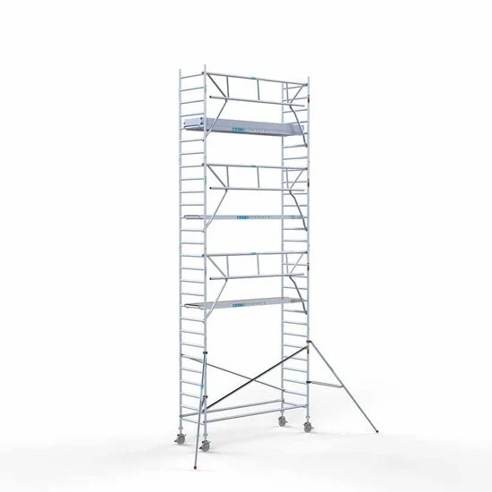 Alumiiniumtellingud 90х305 9,2 m töökõrgus* koos kokkupandavate piiretega ühel küljel Alumiiniumtellingud 90х305 9,2 m töökõrgus* koos kokkupandavate piiretega ühel küljel
