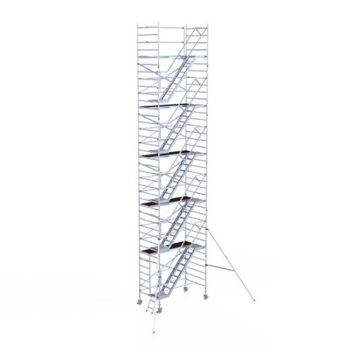 Alumīnija tornis ar trepēm 135х250 cm 12,2m darba augstums* Alumīnija tornis ar trepēm 135х250 cm 12,2m darba augstums*