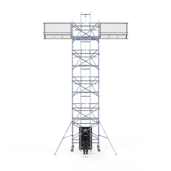 Alumīnija tornis 135х250 cm 10,2m darba augstums* ar liftu saules paneļiem, Safeguard Alumīnija tornis 135х250 cm 10,2m darba augstums* ar liftu saules paneļiem, Safeguard
