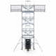 Alumīnija tornis 135х250 cm 8,2m darba augstums* ar liftu saules paneļiem un jumtas malu aizsardzību Safeguard Alumīnija tornis 135х250 cm 8,2m darba augstums* ar liftu saules paneļiem un jumtas malu aizsardzību Safeguard