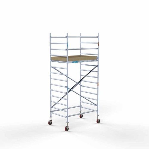 Alumīnija tornis 135х190 cm 5,2m darba augstums* ar oglekļa platformu Alumīnija tornis 135х190 cm 5,2m darba augstums* ar oglekļa platformu