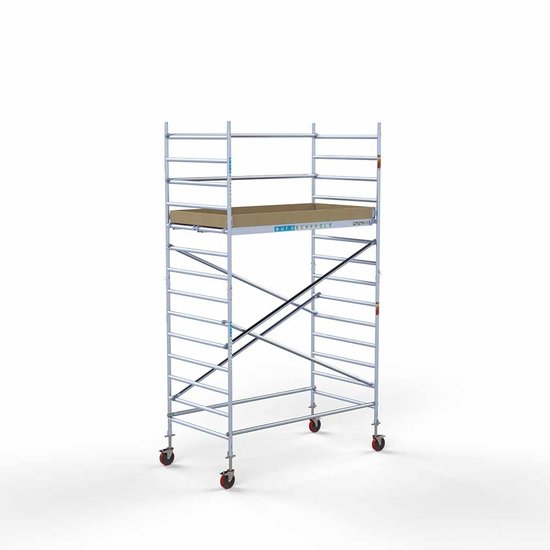 Alumīnija tornis 135х250 cm 5,2m darba augstums*, ar oglekļa platformu Alumīnija tornis 135х250 cm 5,2m darba augstums*, ar oglekļa platformu