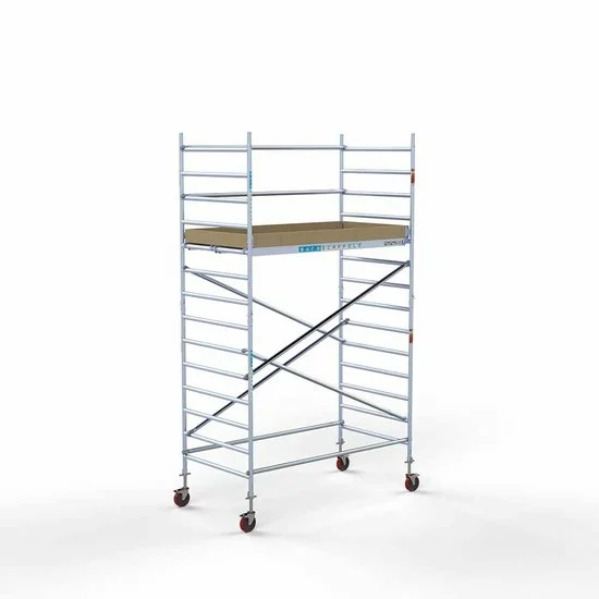 Alumīnija tornis 135х250 cm 5,2m darba augstums*, ar oglekļa platformu Alumīnija tornis 135х250 cm 5,2m darba augstums*, ar oglekļa platformu