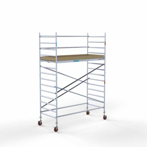 Alumīnija tornis 135х305 cm 5,2m darba augstums* ar oglekļa platformu Alumīnija tornis 135х305 cm 5,2m darba augstums* ar oglekļa platformu
