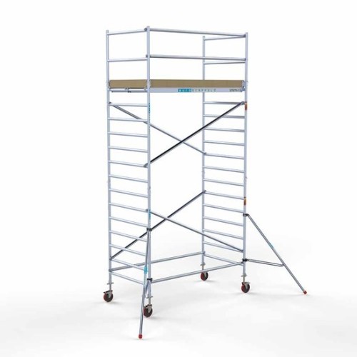 Alumīnija tornis 135х250 cm 6,2m darba augstums*, ar oglekļa platformu Alumīnija tornis 135х250 cm 6,2m darba augstums*, ar oglekļa platformu