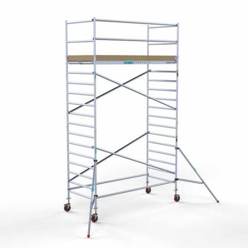 Alumīnija tornis 135х305 cm 6,2m darba augstums* ar oglekļa platformu Alumīnija tornis 135х305 cm 6,2m darba augstums* ar oglekļa platformu