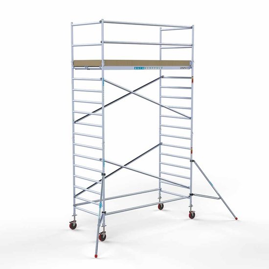 Alumīnija tornis 135х305 cm 6,2m darba augstums* ar oglekļa platformu Alumīnija tornis 135х305 cm 6,2m darba augstums* ar oglekļa platformu