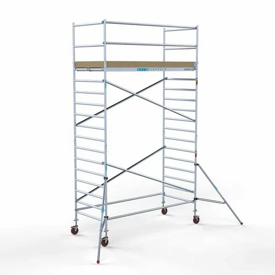 Alumīnija tornis 135х305 cm 6,2m darba augstums* ar oglekļa platformu Alumīnija tornis 135х305 cm 6,2m darba augstums* ar oglekļa platformu