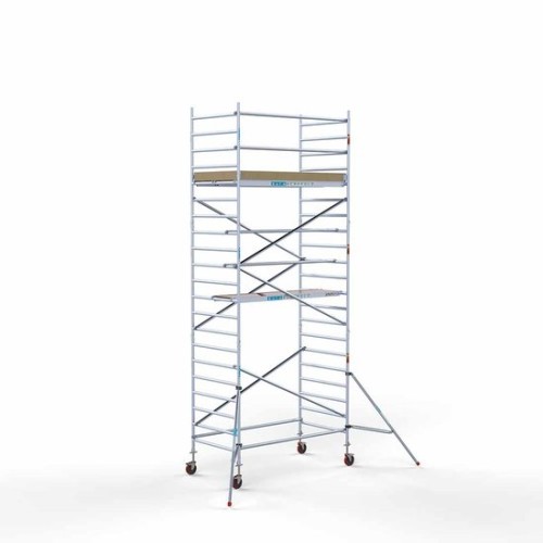 Alumīnija tornis 135х250 cm 7,2m darba augstums*, ar oglekļa platformu Alumīnija tornis 135х250 cm 7,2m darba augstums*, ar oglekļa platformu