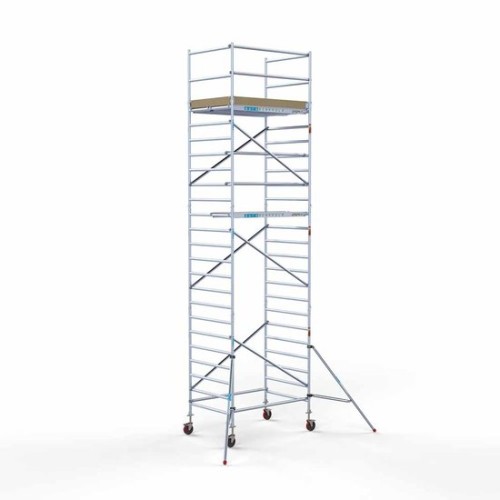 Alumīnija tornis 135х190 cm 8,2m darba augstums* ar oglekļa platformu Alumīnija tornis 135х190 cm 8,2m darba augstums* ar oglekļa platformu