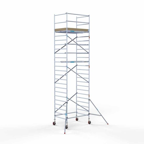 Alumīnija tornis 135х190 cm 8,2m darba augstums* ar oglekļa platformu Alumīnija tornis 135х190 cm 8,2m darba augstums* ar oglekļa platformu