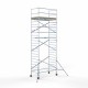 Alumīnija tornis 135х250 cm 8,2m darba augstums* ar oglekļa platformu Alumīnija tornis 135х250 cm 8,2m darba augstums* ar oglekļa platformu