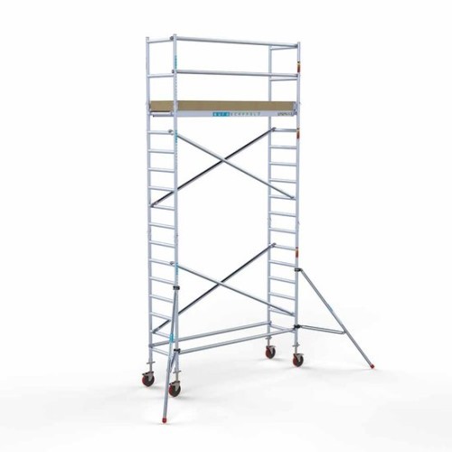 Alumīnija tornis 75х250 cm 6,2m darba augstums* ar oglekļa platformu Alumīnija tornis 75х250 cm 6,2m darba augstums* ar oglekļa platformu