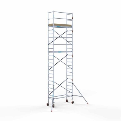 Alumīnija tornis 75х190 cm 8,2m darba augstums* ar oglekļa platformu Alumīnija tornis 75х190 cm 8,2m darba augstums* ar oglekļa platformu