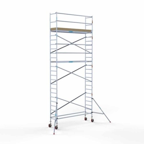 Alumīnija tornis 75х305 cm 8,2m darba augstums* ar oglekļa platformu Alumīnija tornis 75х305 cm 8,2m darba augstums* ar oglekļa platformu