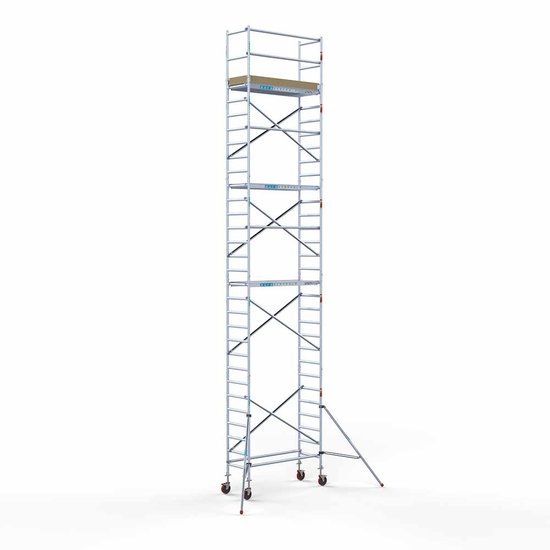 Alumīnija tornis 75х190 cm 10,2m darba augstums* ar oglekļa platformu Alumīnija tornis 75х190 cm 10,2m darba augstums* ar oglekļa platformu