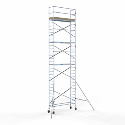 Alumīnija tornis 75х250 cm 10,2m darba augstums* ar oglekļa platformu Alumīnija tornis 75х250 cm 10,2m darba augstums* ar oglekļa platformu