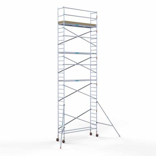 Alumīnija tornis 75х305 cm 10,2m darba augstums* ar oglekļa platformu Alumīnija tornis 75х305 cm 10,2m darba augstums* ar oglekļa platformu