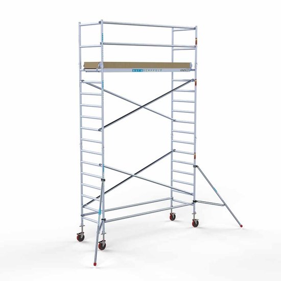 Alumīnija tornis 135х305 cm 6,2m darba augstums* ar oglekļa platformu Alumīnija tornis 135х305 cm 6,2m darba augstums* ar oglekļa platformu