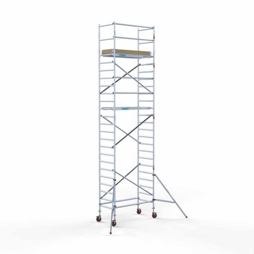Alumīnija tornis 90х190 cm 8,2m darba augstums* ar oglekļa platformu Alumīnija tornis 90х190 cm 8,2m darba augstums* ar oglekļa platformu