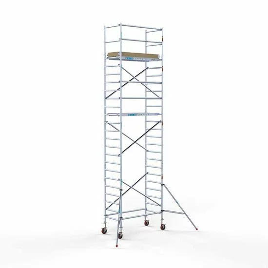Alumīnija tornis 90х190 cm 8,2m darba augstums* ar oglekļa platformu Alumīnija tornis 90х190 cm 8,2m darba augstums* ar oglekļa platformu