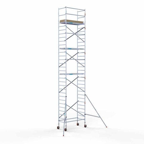 Alumīnija tornis 90х190 cm 10,2m darba augstums* ar oglekļa platformu Alumīnija tornis 90х190 cm 10,2m darba augstums* ar oglekļa platformu