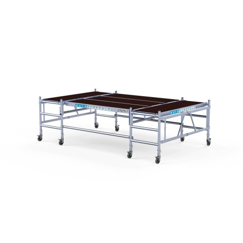 Multiplatfrormas alumīnija salokāmais tornis Zems 190x340 cm, 3 pakāpieni