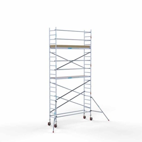 Alumīnija tornis 75х305 cm 7,2m darba augstums* ar oglekļa platformu Alumīnija tornis 75х305 cm 7,2m darba augstums* ar oglekļa platformu