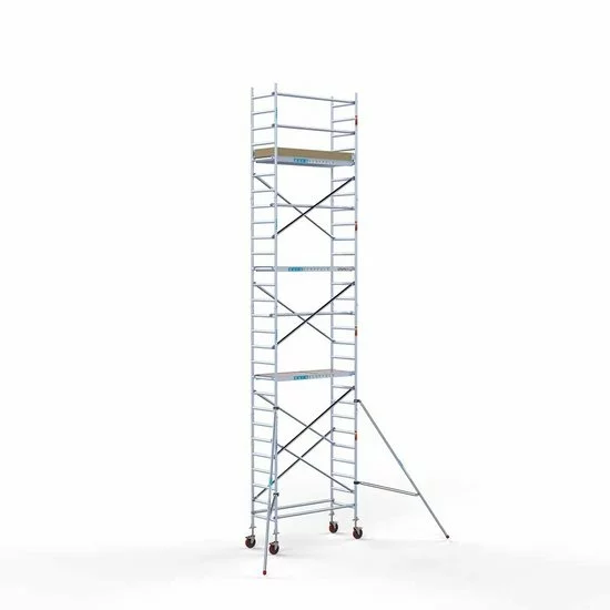 Alumīnija tornis 75х190 cm 9,2m darba augstums* ar oglekļa platformu Alumīnija tornis 75х190 cm 9,2m darba augstums* ar oglekļa platformu
