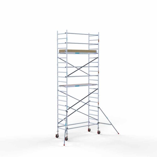 Alumīnija tornis 90х250 cm 7,2m darba augstums* ar oglekļa platformu Alumīnija tornis 90х250 cm 7,2m darba augstums* ar oglekļa platformu