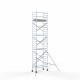 Alumīnija tornis 90х190 cm 9,2m darba augstums* ar oglekļa platformu Alumīnija tornis 90х190 cm 9,2m darba augstums* ar oglekļa platformu