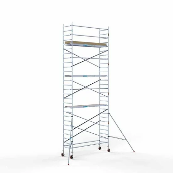 Alumīnija tornis 135х305 cm 9,2m darba augstums* ar oglekļa platformu Alumīnija tornis 135х305 cm 9,2m darba augstums* ar oglekļa platformu