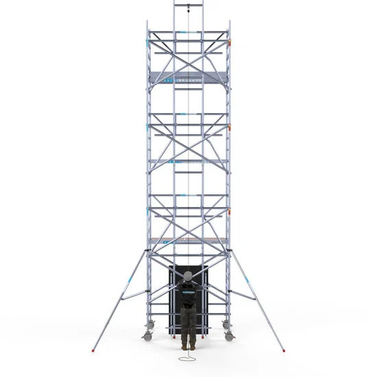 Alumīnija tornis 135х250 cm 8,2m darba augstums* ar liftu saules paneļiem Alumīnija tornis 135х250 cm 8,2m darba augstums* ar liftu saules paneļiem