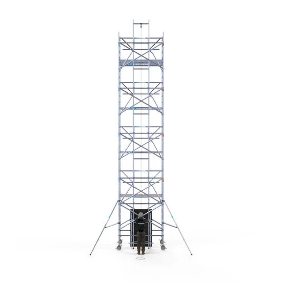 Alumīnija tornis 135х305 cm 10,2m darba augstums* ar liftu saules paneļiem Alumīnija tornis 135х305 cm 10,2m darba augstums* ar liftu saules paneļiem