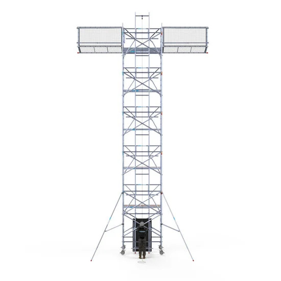 Alumīnija tornis 135х305 cm 12,2m darba augstums* ar liftu saules paneļiem + jumta malu aizsardzībа Safeguard Alumīnija tornis 135х305 cm 12,2m darba augstums* ar liftu saules paneļiem + jumta malu aizsardzībа Safeguard