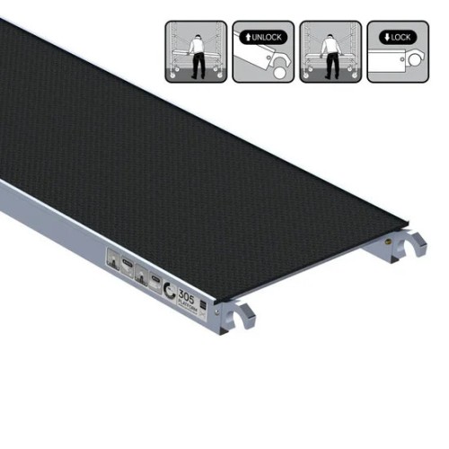 Oglekļa platforma bez lūkas 305 cm