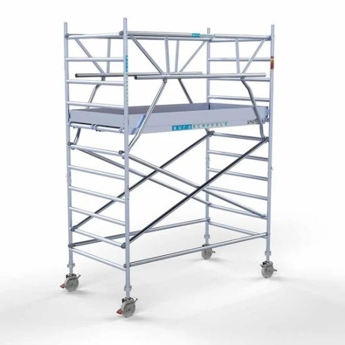 Alumīnija tornis 135х250 cm 4,2m darba augstums* salokāmas margas no 2 pusēm Alumīnija tornis 135х250 cm 4,2m darba augstums* salokāmas margas no 2 pusēm