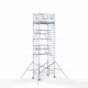 Alumīnija tornis 135х250 cm 9,2m darba augstums* salokāmas margas no 2 pusēm Alumīnija tornis 135х250 cm 9,2m darba augstums* salokāmas margas no 2 pusēm