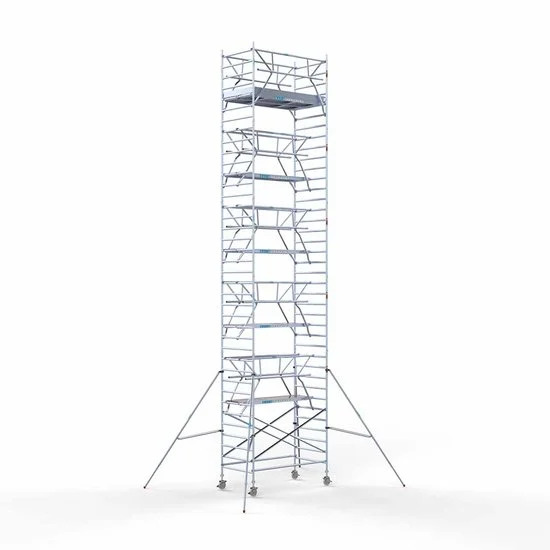 Alumīnija tornis 135х250 cm 12,2m darba augstums* salokāmas margas no 2 pusēm Alumīnija tornis 135х250 cm 12,2m darba augstums* salokāmas margas no 2 pusēm
