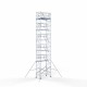 Alumīnija tornis 135х250 cm 13,2m darba augstums* ar oglekļa platformu + salokāmas margas no 2 pusēm Alumīnija tornis 135х250 cm 13,2m darba augstums* ar oglekļa platformu + salokāmas margas no 2 pusēm